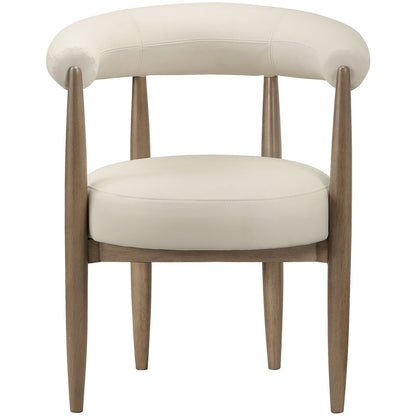Sable Beige Vegan Leather Upholstered Dining Chair