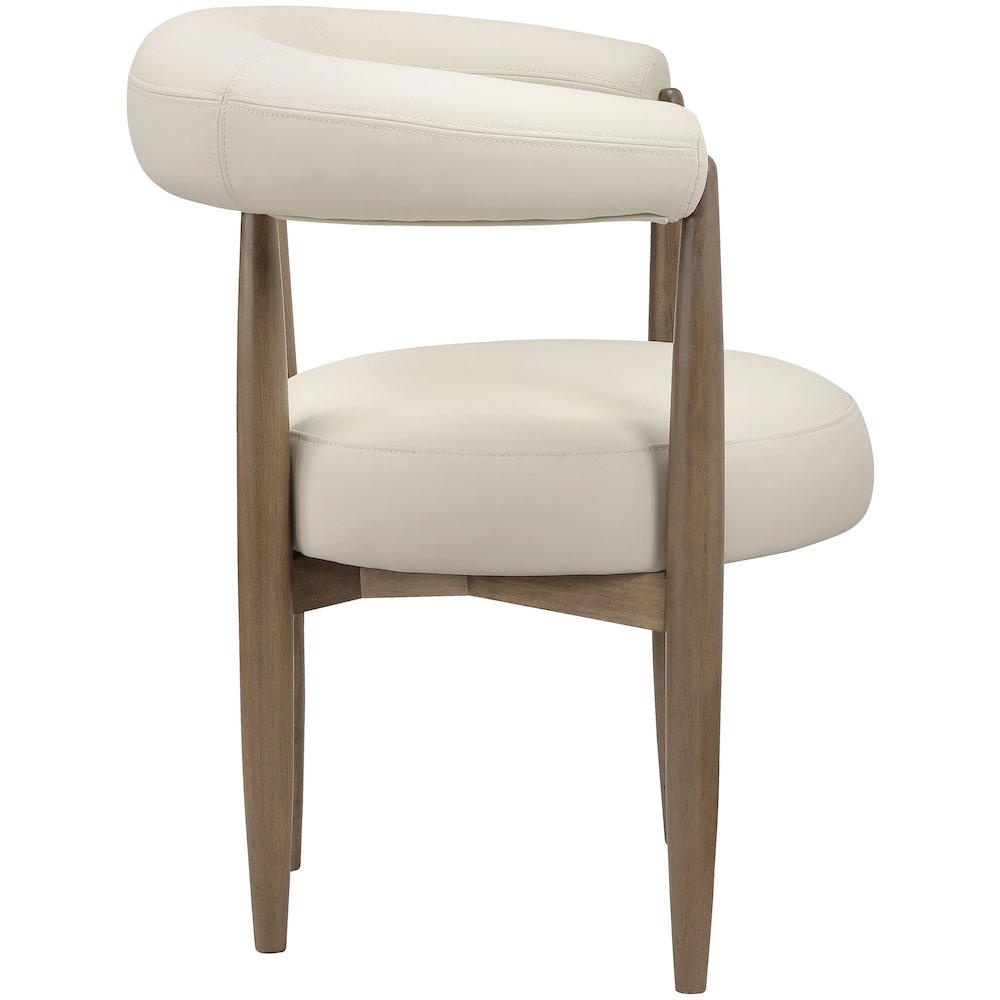 Sable Beige Vegan Leather Upholstered Dining Chair