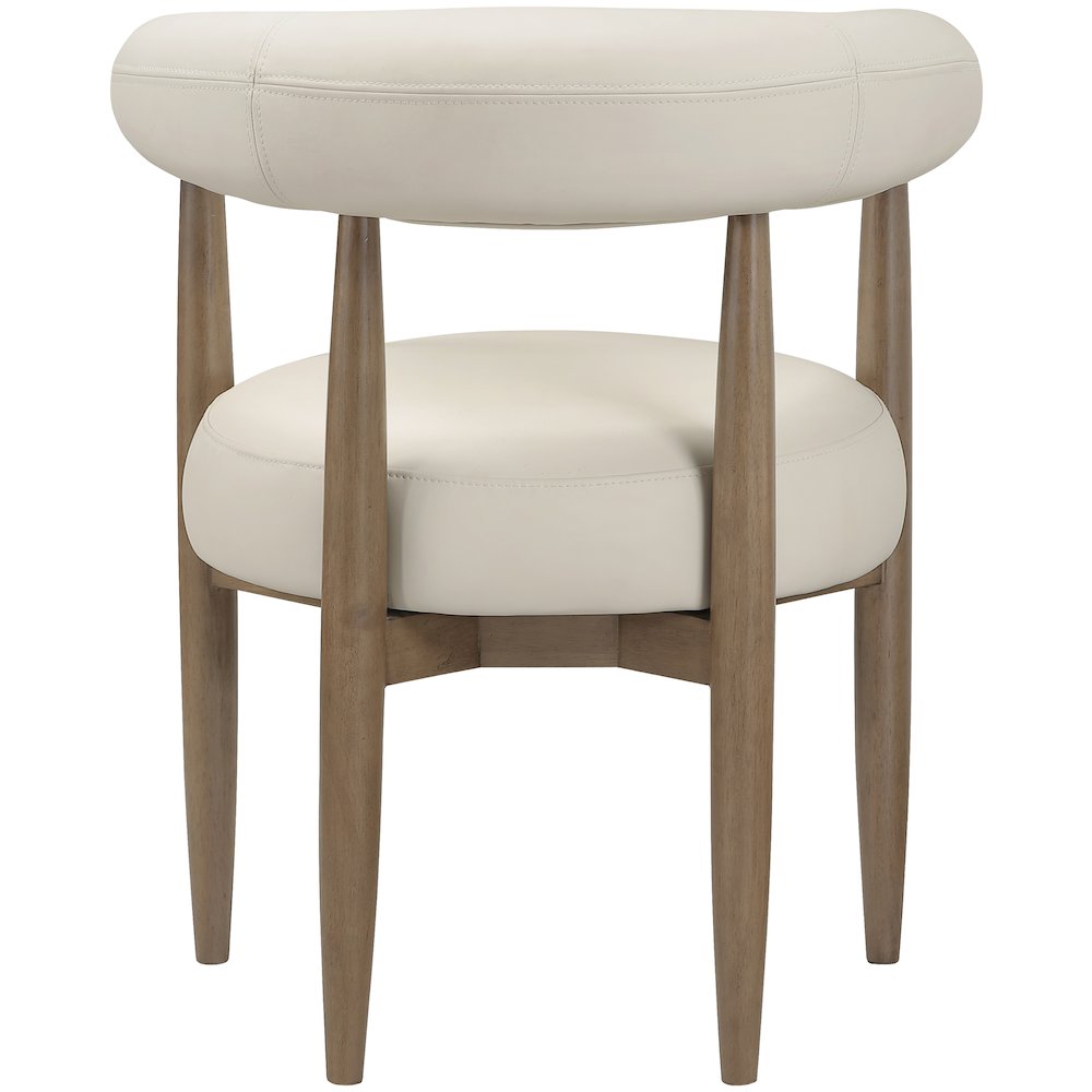 Sable Beige Vegan Leather Upholstered Dining Chair