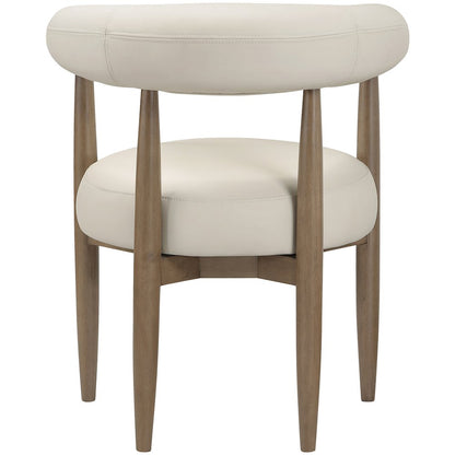Sable Beige Vegan Leather Upholstered Dining Chair