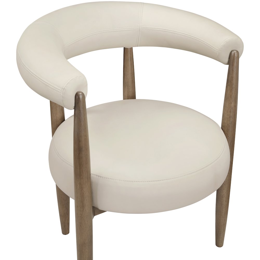 Sable Beige Vegan Leather Upholstered Dining Chair