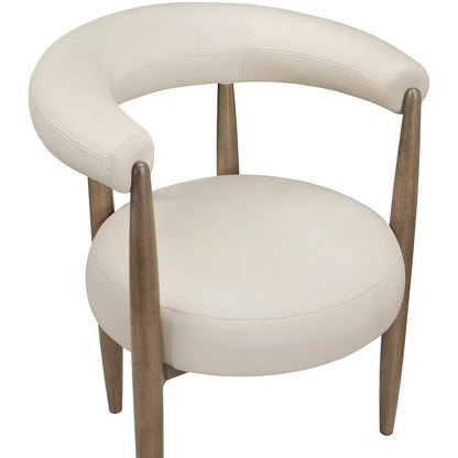Sable Beige Vegan Leather Upholstered Dining Chair