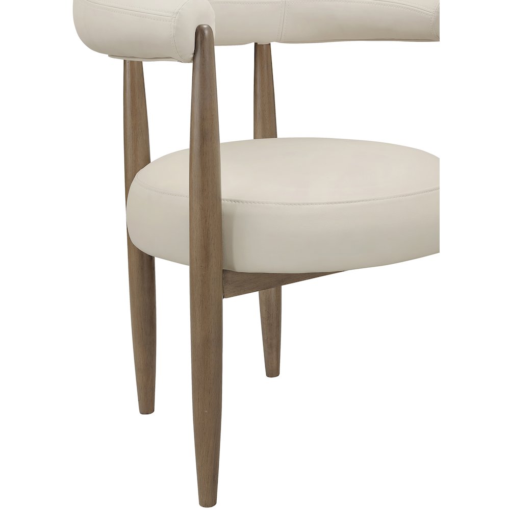 Sable Beige Vegan Leather Upholstered Dining Chair
