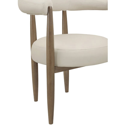 Sable Beige Vegan Leather Upholstered Dining Chair