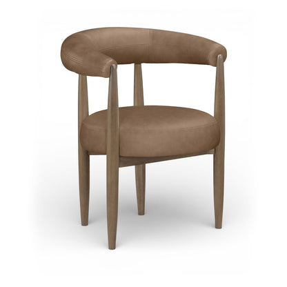 Sable Brown Vegan Leather Upholstered Dining Chair