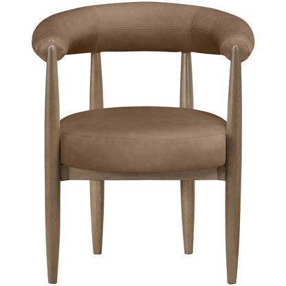 Sable Brown Vegan Leather Upholstered Dining Chair