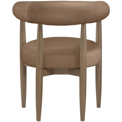 Sable Brown Vegan Leather Upholstered Dining Chair
