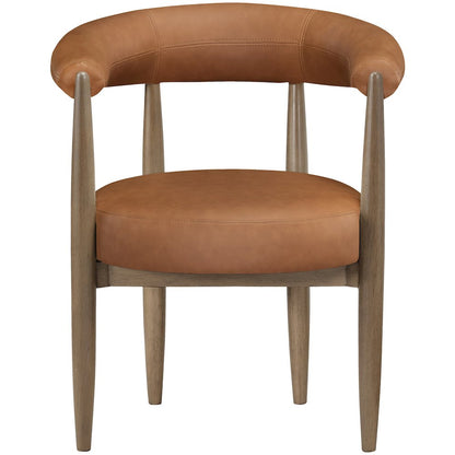 Sable Cognac Vegan Leather Upholstered Dining Chair