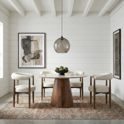Sable Cream Vegan Leather Upholstered Dining Chair