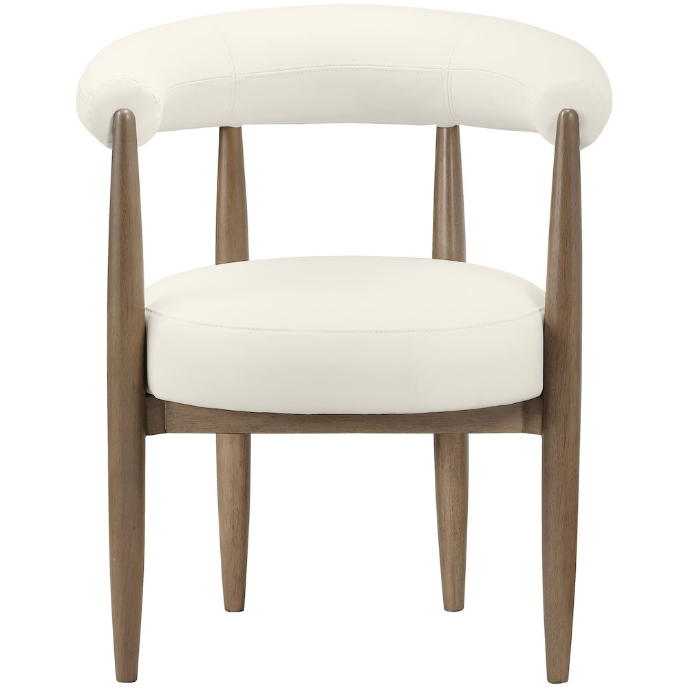 Sable Cream Vegan Leather Upholstered Dining Chair