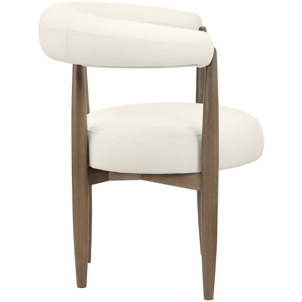 Sable Cream Vegan Leather Upholstered Dining Chair