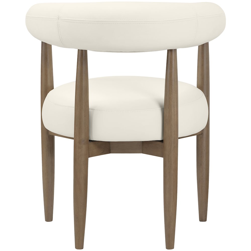 Sable Cream Vegan Leather Upholstered Dining Chair
