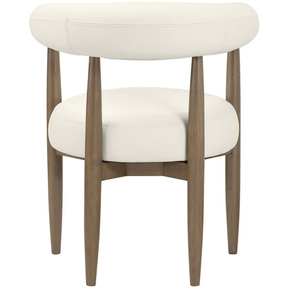 Sable Cream Vegan Leather Upholstered Dining Chair