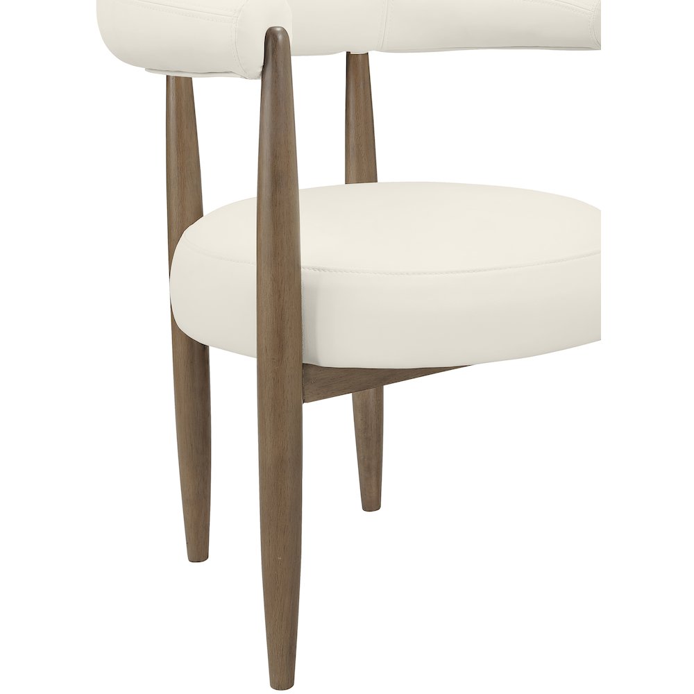 Sable Cream Vegan Leather Upholstered Dining Chair