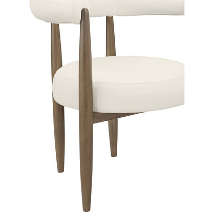 Sable Cream Vegan Leather Upholstered Dining Chair