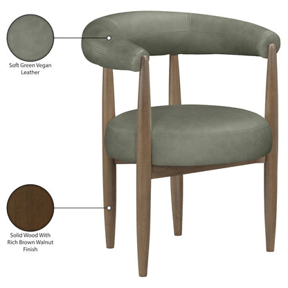Sable Green Vegan Leather Upholstered Dining Chair