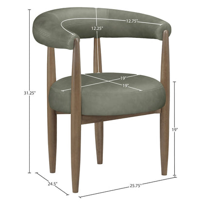 Sable Green Vegan Leather Upholstered Dining Chair