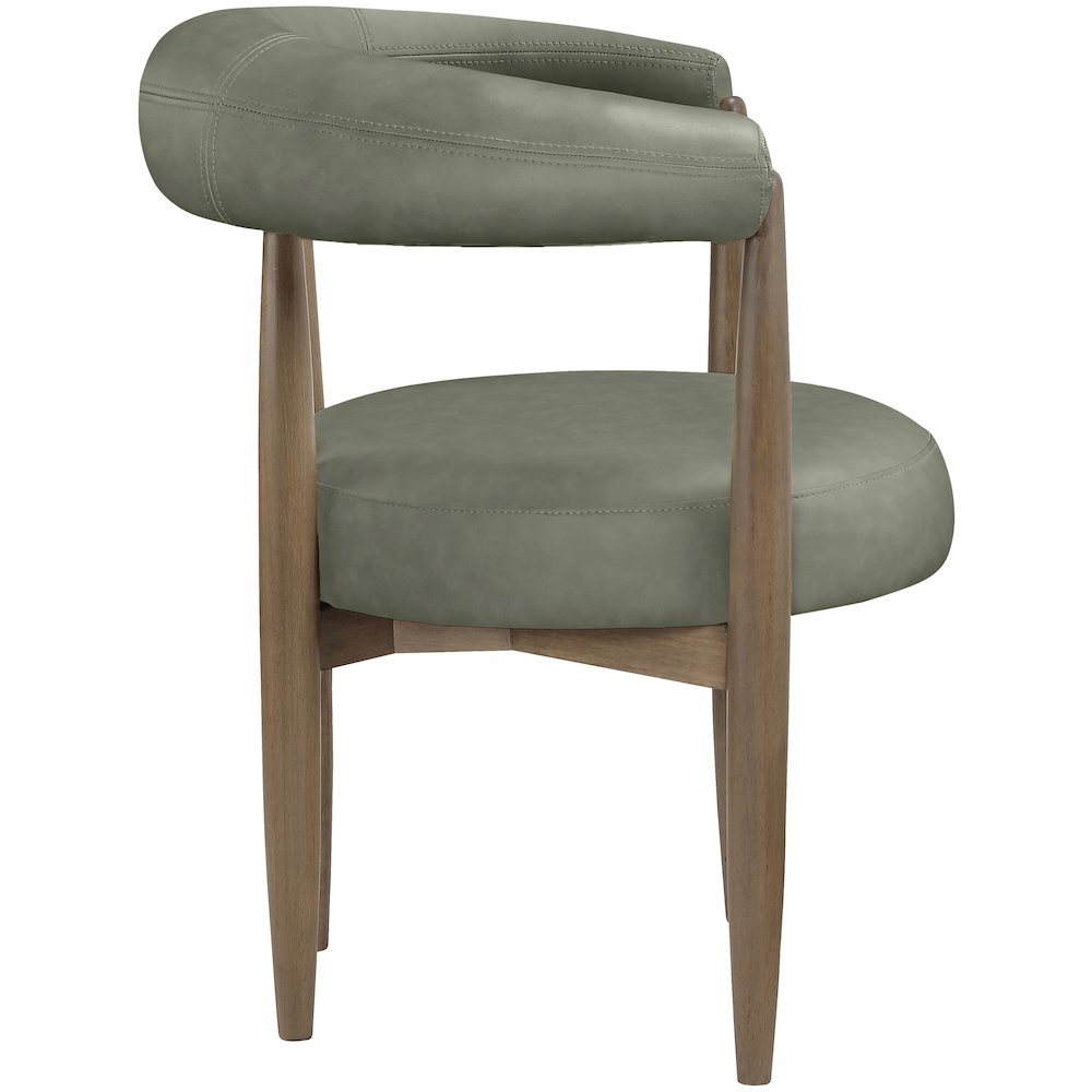 Sable Green Vegan Leather Upholstered Dining Chair