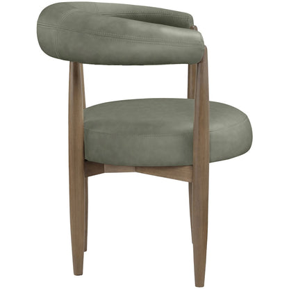 Sable Green Vegan Leather Upholstered Dining Chair