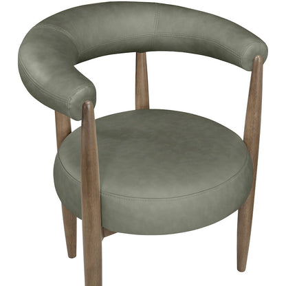 Sable Green Vegan Leather Upholstered Dining Chair