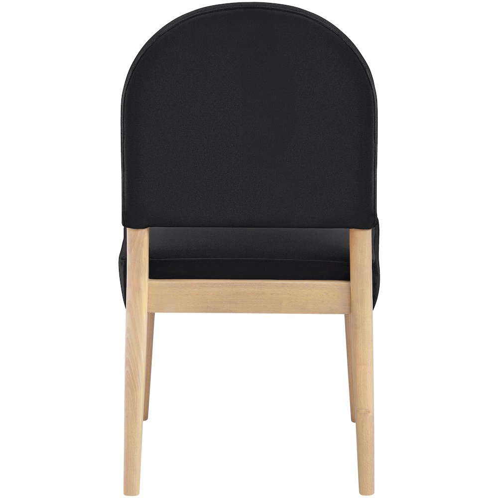 Varinelle Black Velvet Upholstered Dining Chair, Set of 2