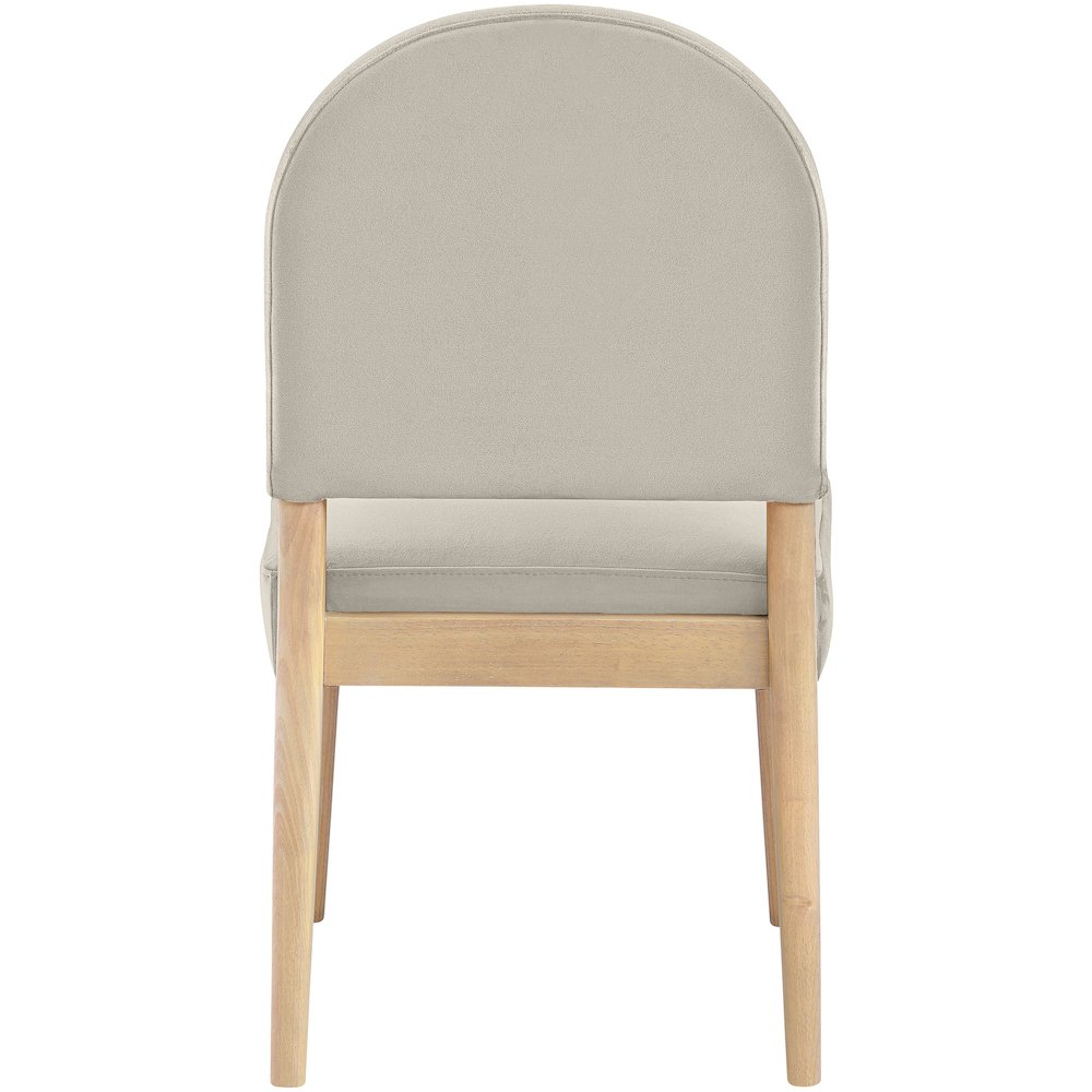 Varinelle Cream Velvet Upholstered Dining Chair, Set of 2