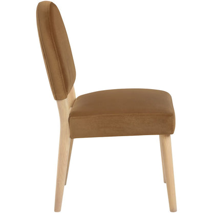 Varinelle Saddle Velvet Upholstered Dining Chair, Set of 2