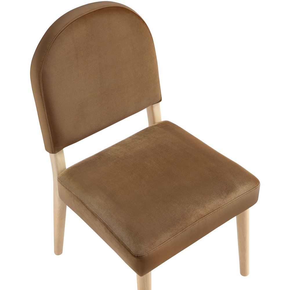 Varinelle Saddle Velvet Upholstered Dining Chair, Set of 2
