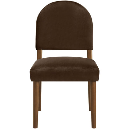 Varinelle Brown Velvet Upholstered Dining Chair, Set of 2