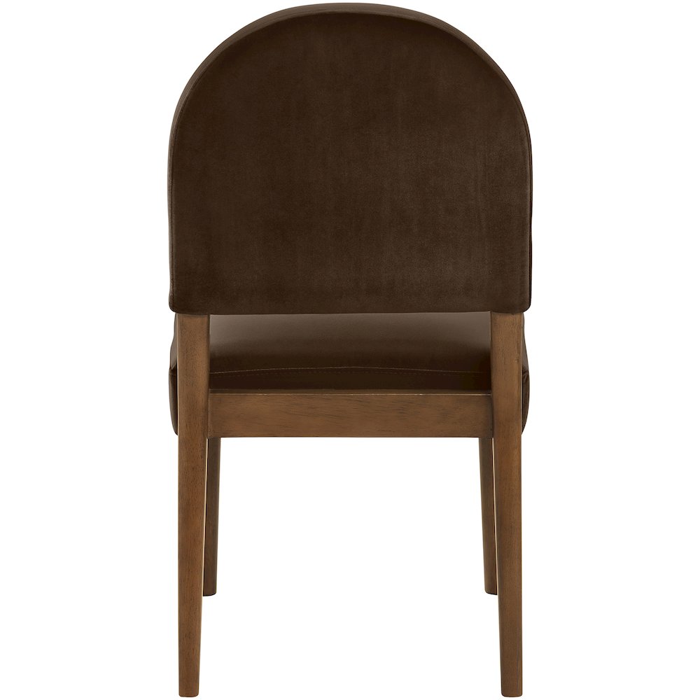 Varinelle Brown Velvet Upholstered Dining Chair, Set of 2