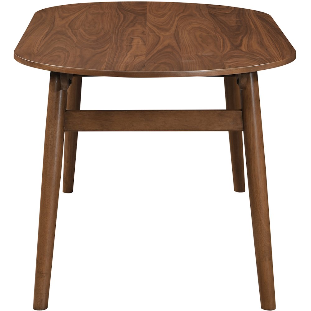 Leesa 71" Brown Solid Wood And Walnut Veneer Dining Table