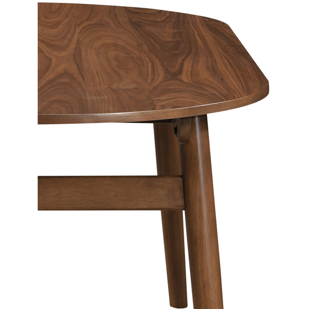 Leesa 71" Brown Solid Wood And Walnut Veneer Dining Table