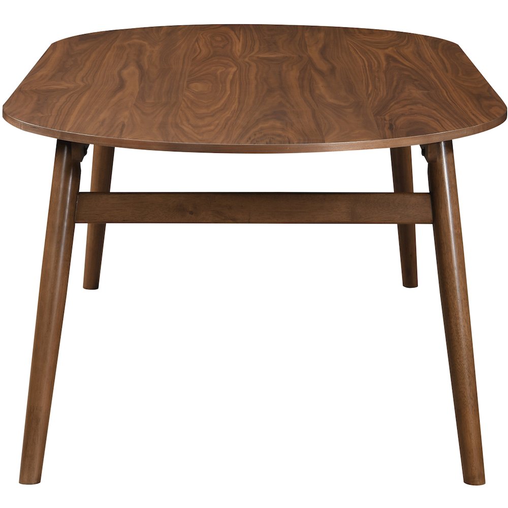 Leesa 86.75" Brown Solid Wood And Walnut Veneer Dining Table