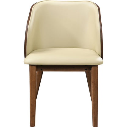 Glenwood Cream Vegan Leather Upholstered Dining Chair, Set of 2