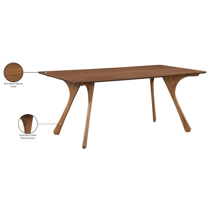 Glenwood 71" Brown Solid Wood And Walnut Veneer Dining Table