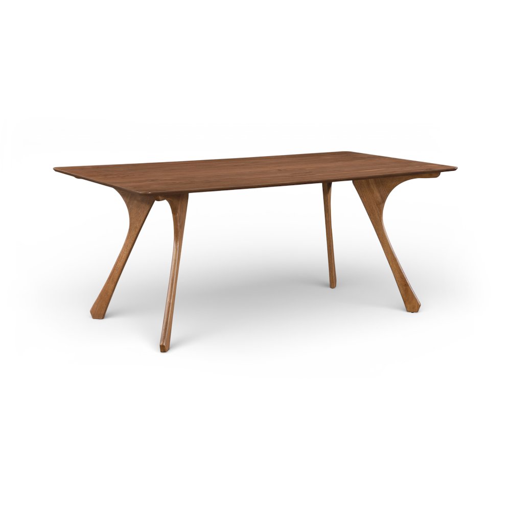 Glenwood 71" Brown Solid Wood And Walnut Veneer Dining Table