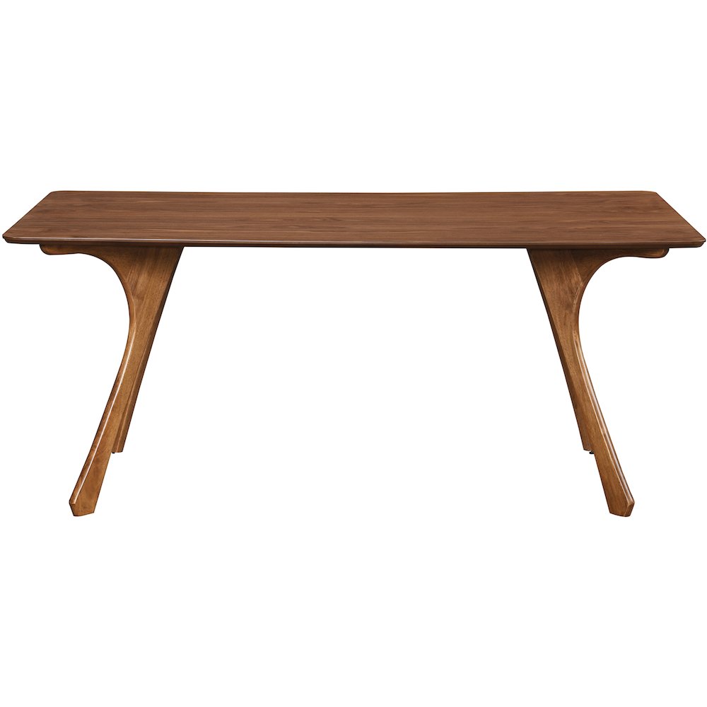 Glenwood 71" Brown Solid Wood And Walnut Veneer Dining Table