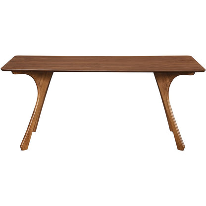 Glenwood 71" Brown Solid Wood And Walnut Veneer Dining Table