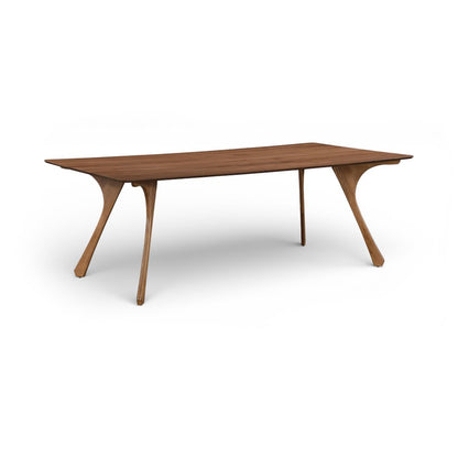 Glenwood 86.75" Brown Solid Wood And Walnut Veneer Dining Table