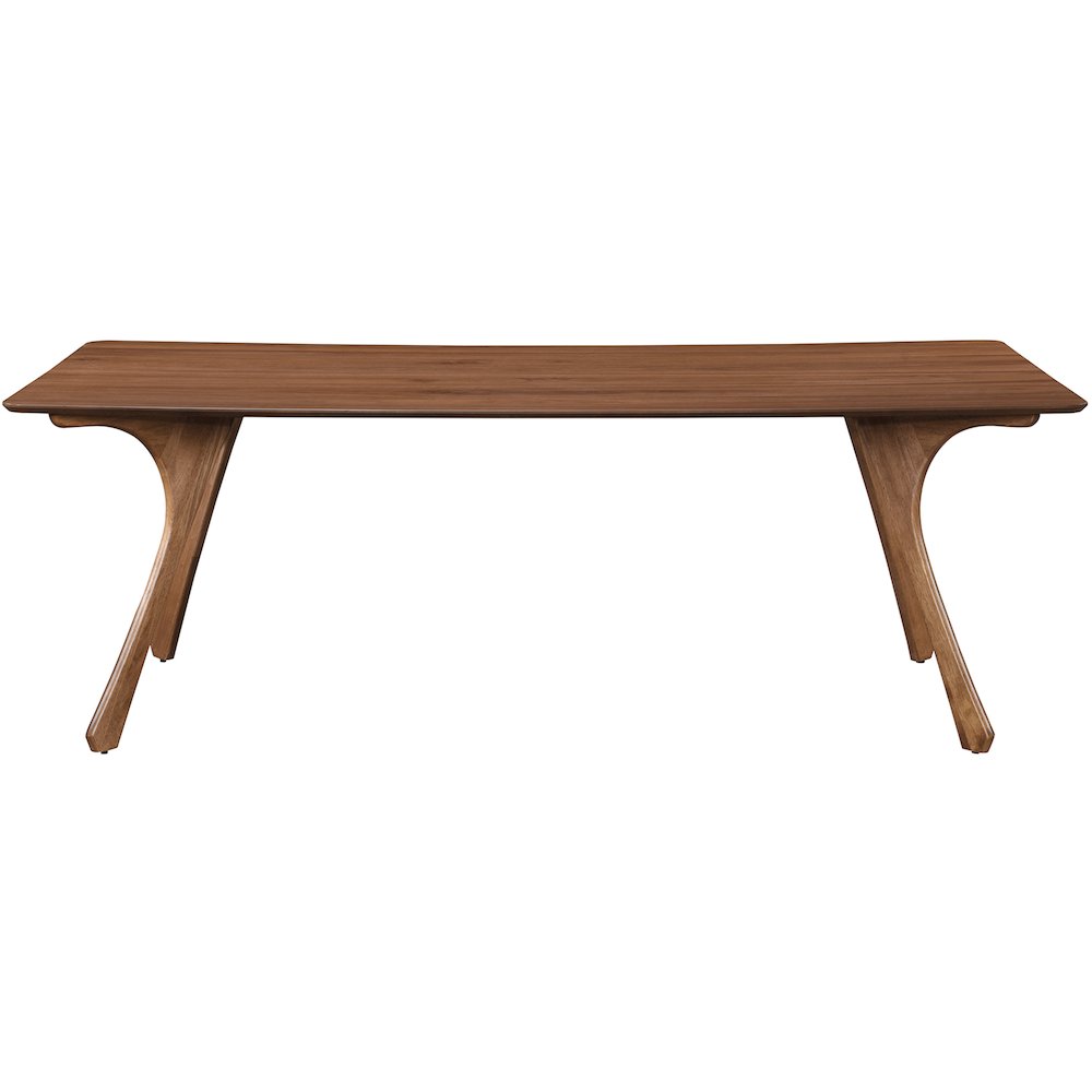 Glenwood 86.75" Brown Solid Wood And Walnut Veneer Dining Table