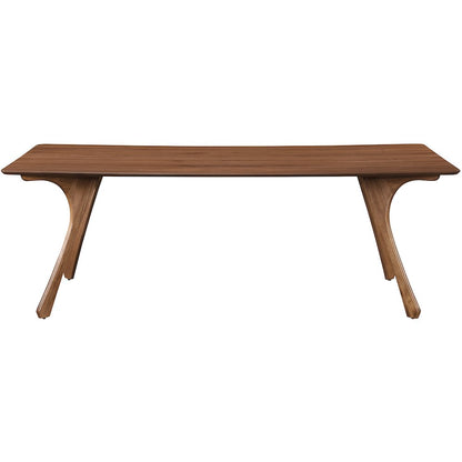 Glenwood 86.75" Brown Solid Wood And Walnut Veneer Dining Table