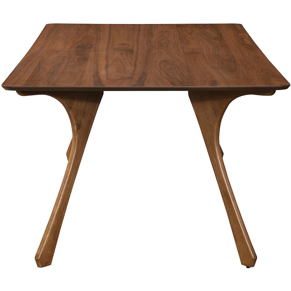 Glenwood 86.75" Brown Solid Wood And Walnut Veneer Dining Table