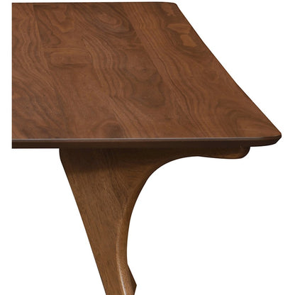 Glenwood 86.75" Brown Solid Wood And Walnut Veneer Dining Table