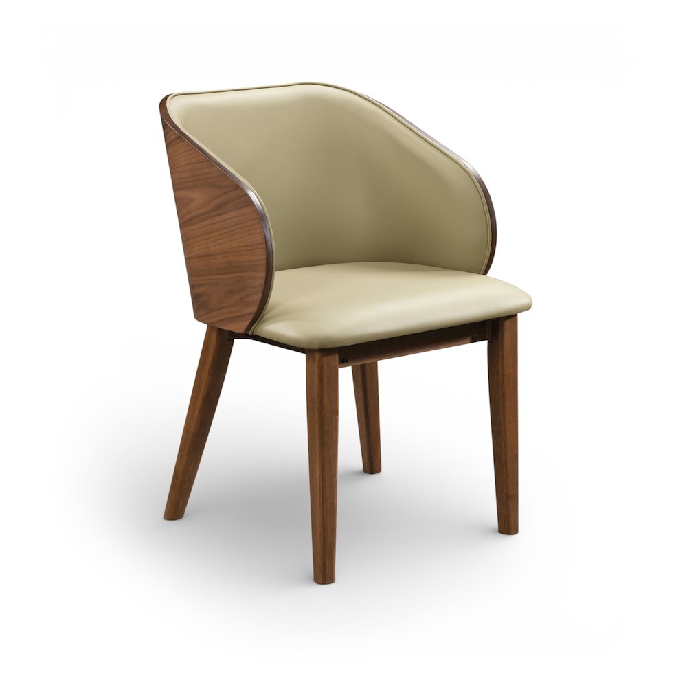 Glenwood Khaki Vegan Leather Upholstered Dining Chair, Set of 2