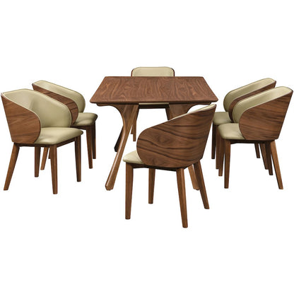 Glenwood Khaki Vegan Leather Upholstered Dining Chair, Set of 2