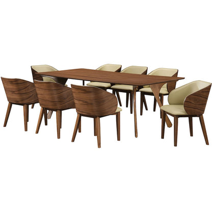 Glenwood Khaki Vegan Leather Upholstered Dining Chair, Set of 2