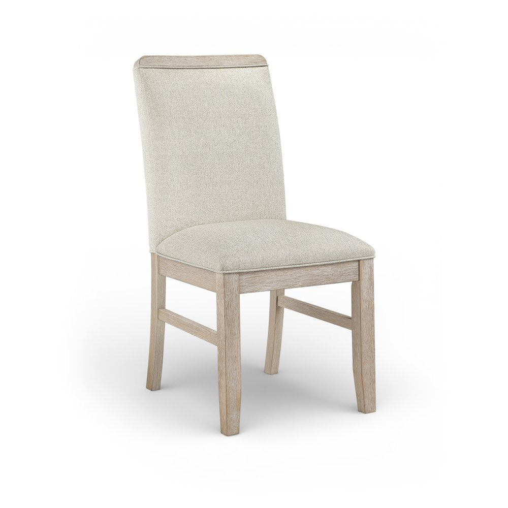 Ananda Beige Fabric Upholstered Dining Chair, Set of 2