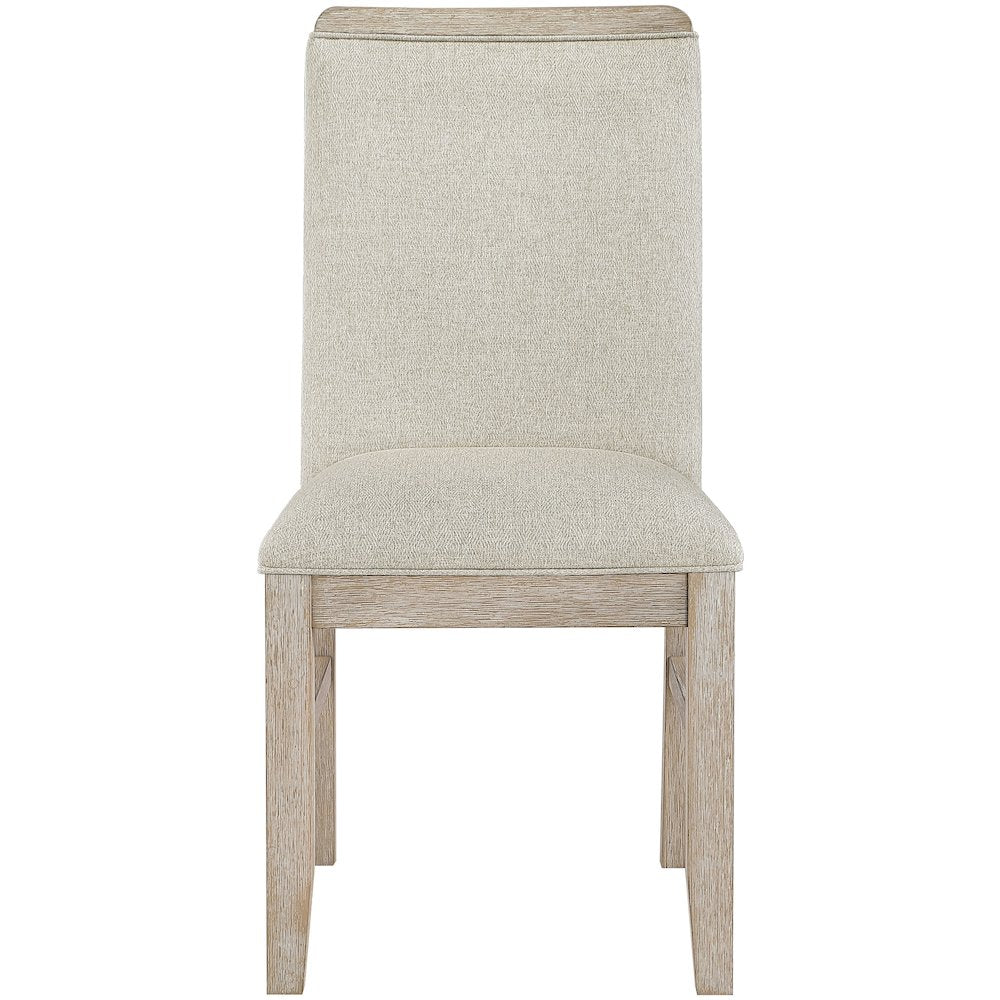 Ananda Beige Fabric Upholstered Dining Chair, Set of 2