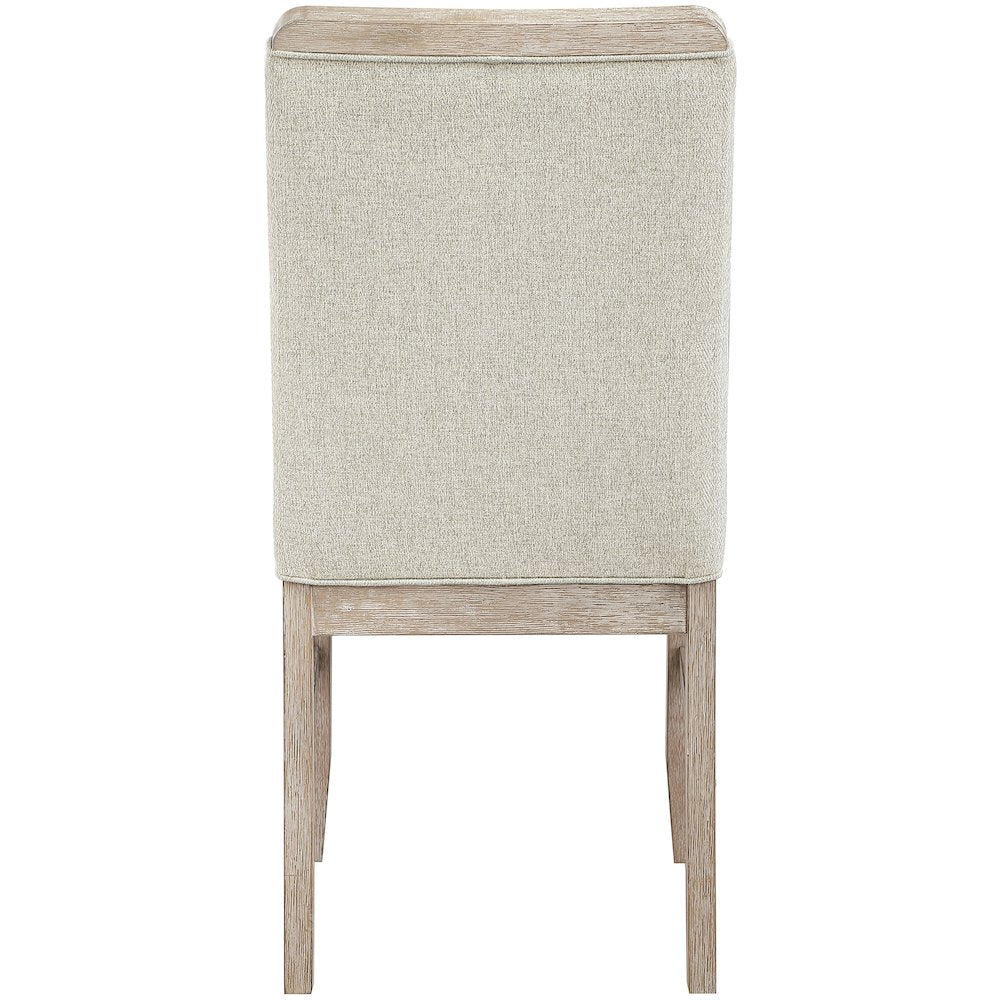 Ananda Beige Fabric Upholstered Dining Chair, Set of 2