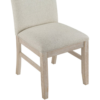 Ananda Beige Fabric Upholstered Dining Chair, Set of 2